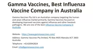 Gamma Vaccines, Best Pneumococcal Vaccine In Australia