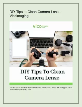 DIY Tips To Clean Camera Lens