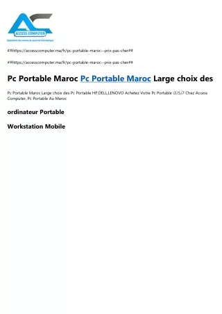 https accesscomputer ma fr pc portable maroc prix
