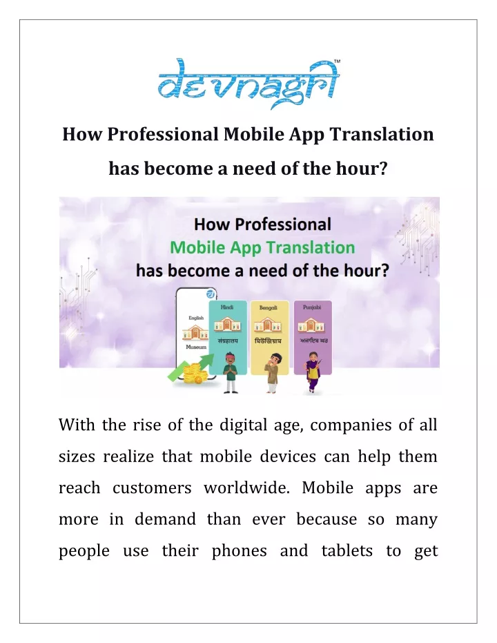 how professional mobile app translation