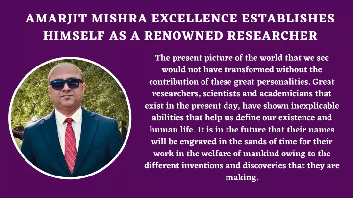 amarjit mishra excellence establishes himself