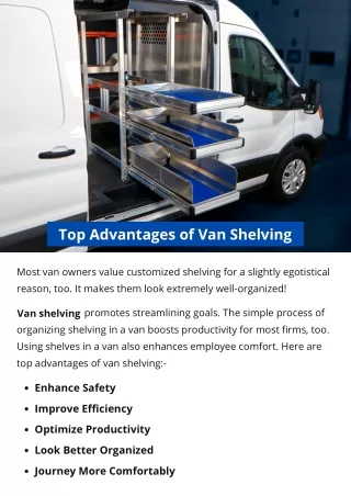 top advantages of van shelving