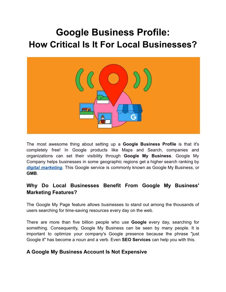 google business profile how critical