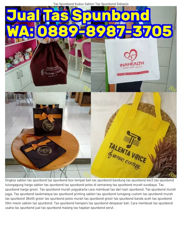 tas spunbond kudus sablon tas spunbond sidoarjo