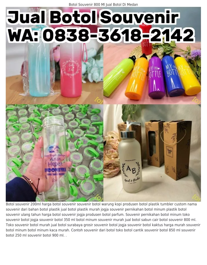 botol souvenir 800 ml jual botol di medan