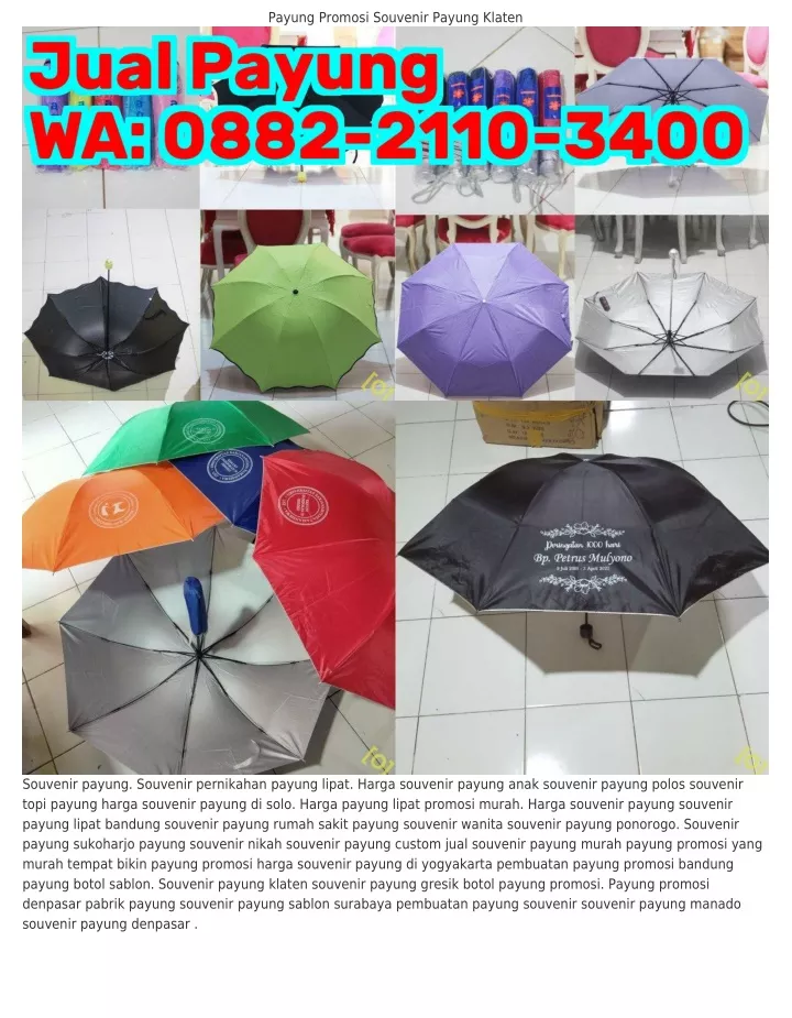 payung promosi souvenir payung klaten