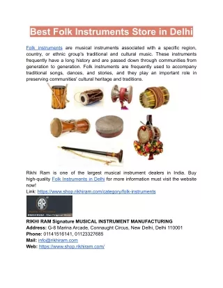 best folk instruments store in delhi