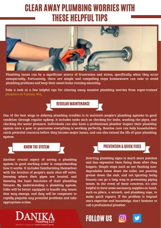 clear away plumbing worries with these helpful