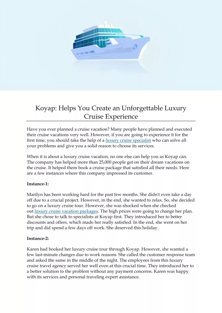 koyap helps you create an unforgettable luxury