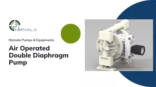 Know Which Industry Air Operated Double Diaphragm Pump Utilised