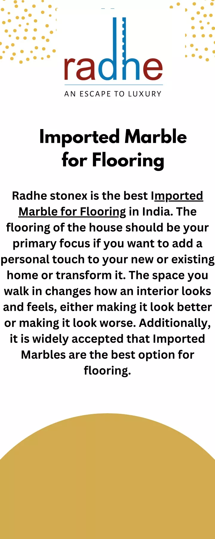 imported marble for flooring