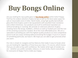 Buy Bongs Online