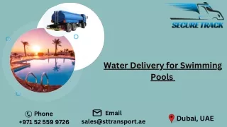 Water Delivery for Swimming Pools | STtransport