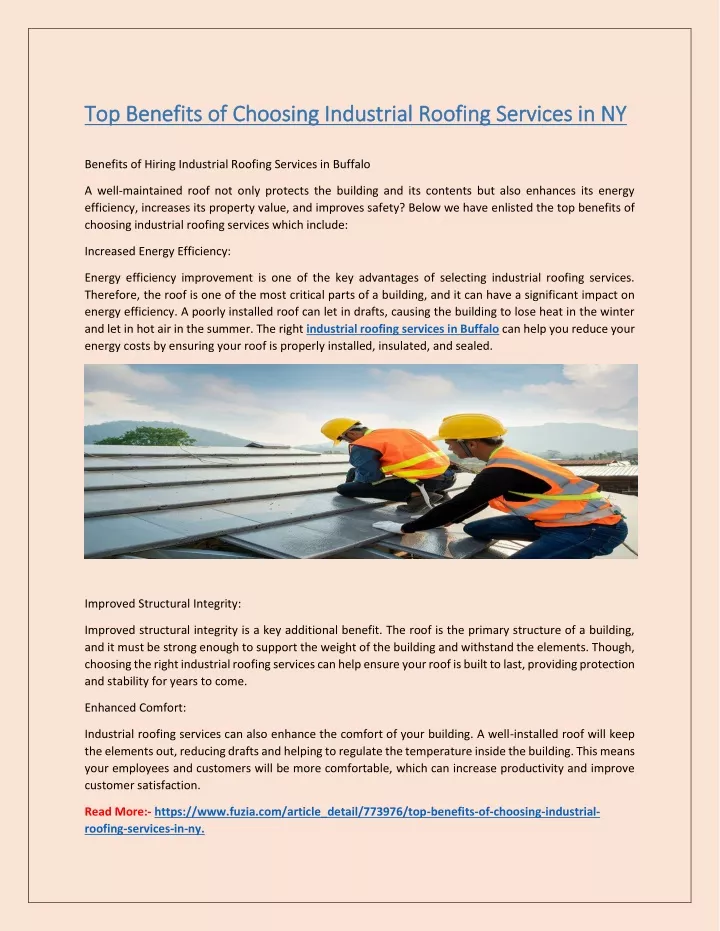 top benefits of choosing industrial roofing