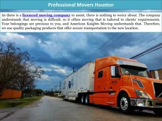Professional Movers Houston