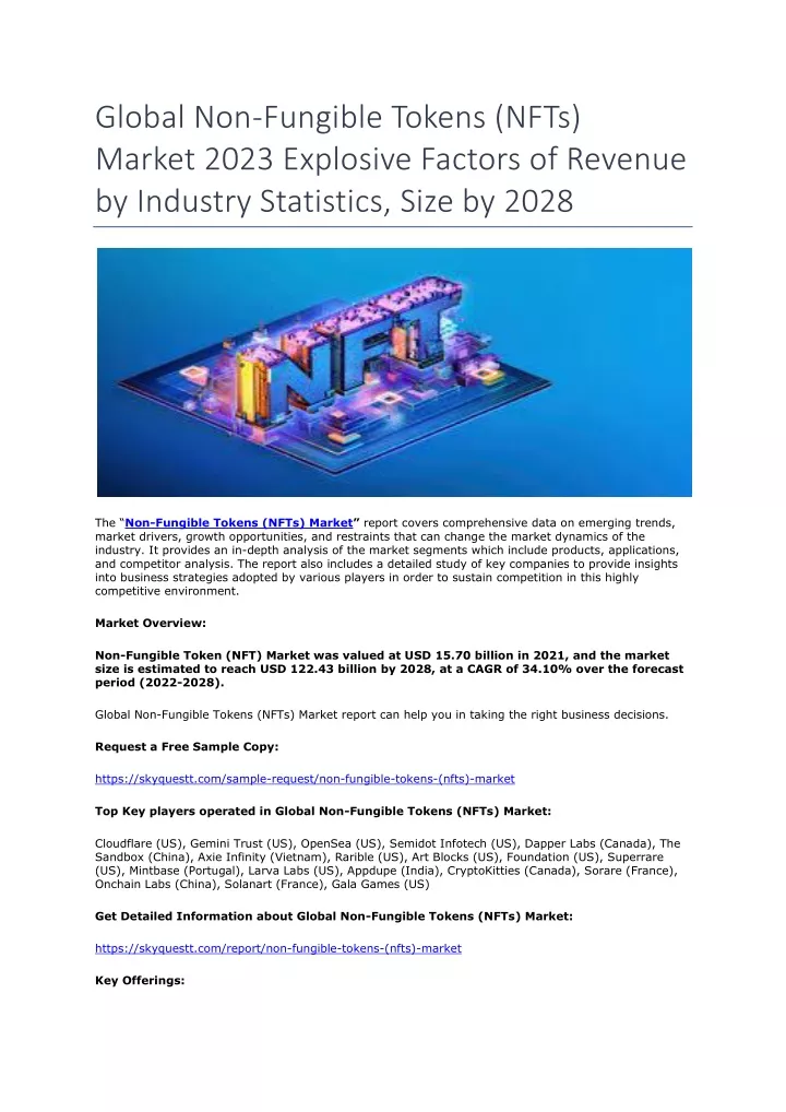 global non fungible tokens nfts market 2023