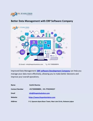 Better Data Management with ERP Software Company