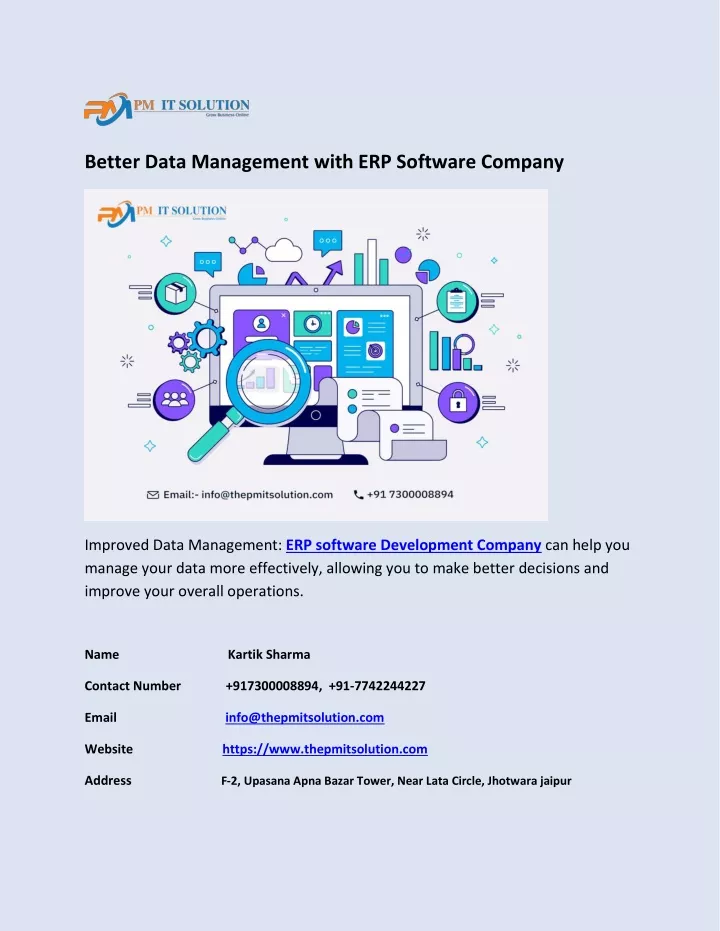 better data management with erp software company
