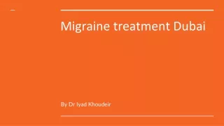 Migraine treatment Dubai- Dr Iyad Khoudeir