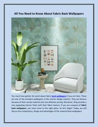 All you need to know about fabric wallpapers