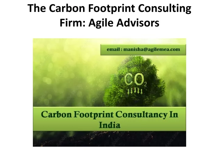 the carbon footprint consulting firm agile advisors