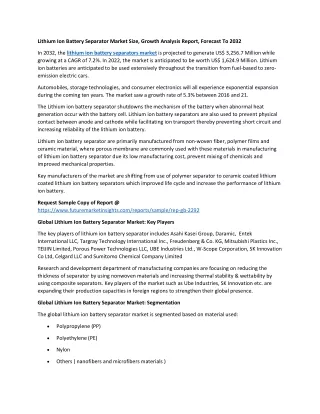 lithium ion battery separator market size growth