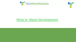 what is react development