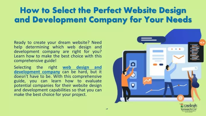 how to select the perfect website design and development company for your needs