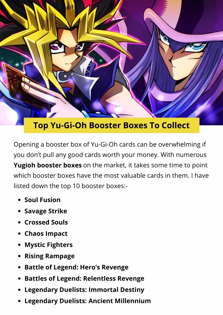 top yu gi oh booster boxes to collect
