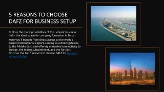 5 REASONS TO CHOOSE DAFZ FOR BUSINESS SETUP