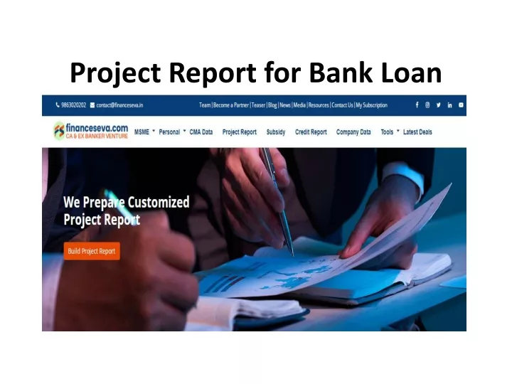 project report for bank loan