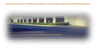 successful pavement marking and parking lot line