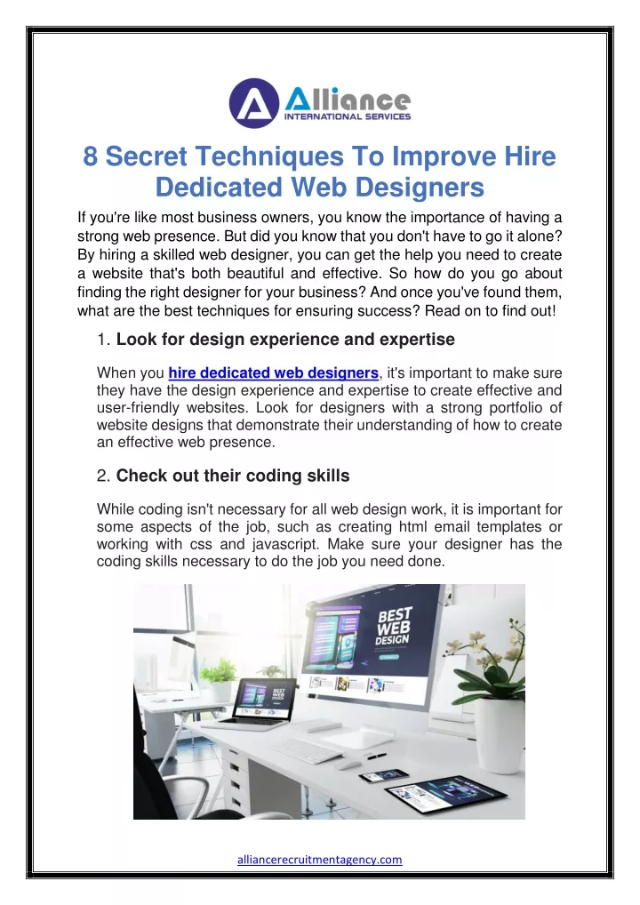 8 secret techniques to improve hire dedicated