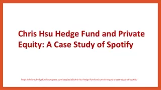 chris hsu hedge fund and private equity a case
