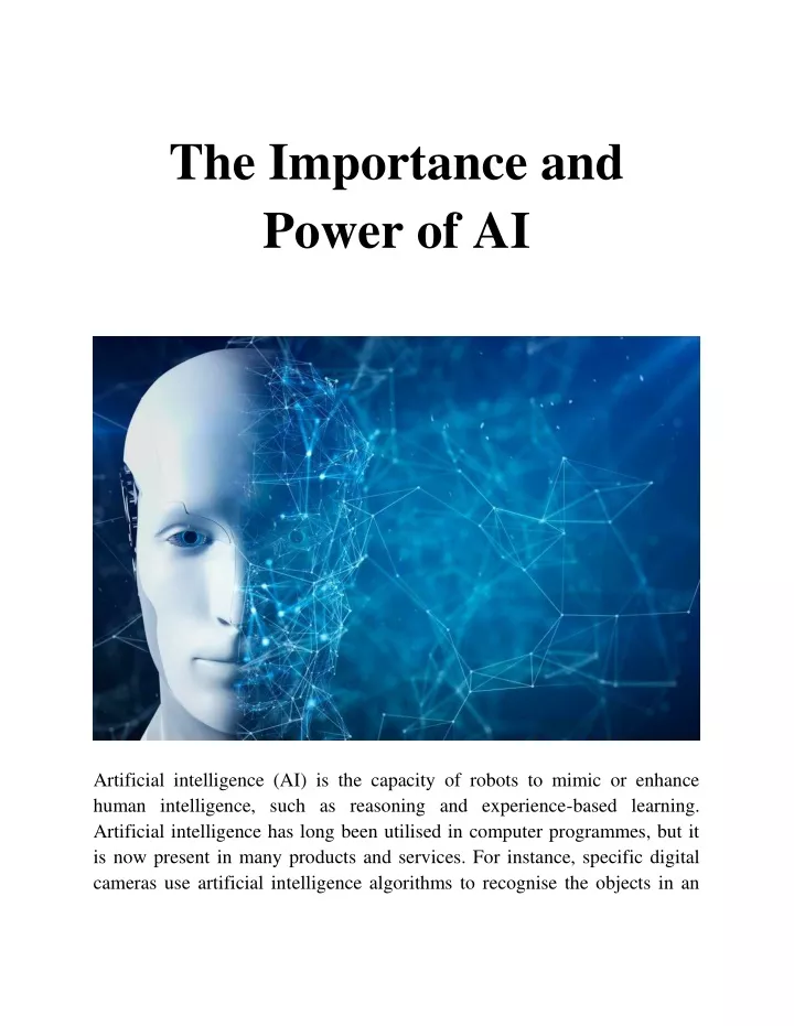 the importance and power of ai