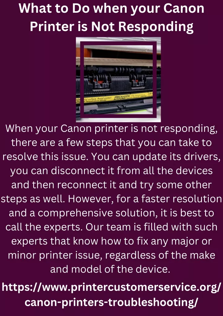 what to do when your canon printer