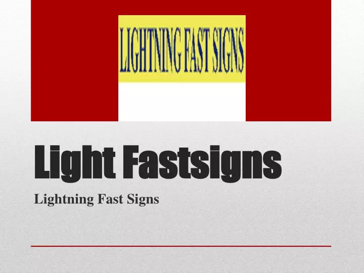 light fastsigns