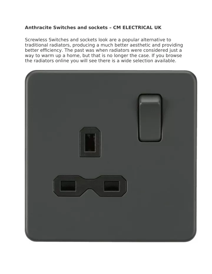 anthracite switches and sockets cm electrical uk