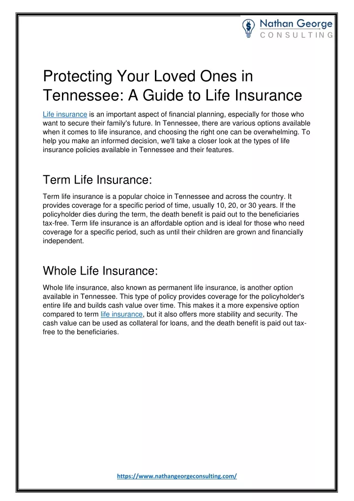 protecting your loved ones in tennessee a guide