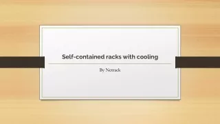 self contained racks with cooling
