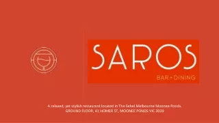 a relaxed yet stylish restaurant located