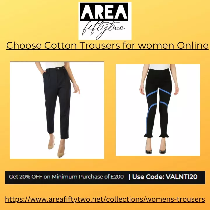 choose cotton trousers for women online