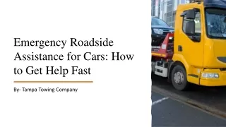 Emergency Roadside Assistance for Cars How to Get Help Fast​