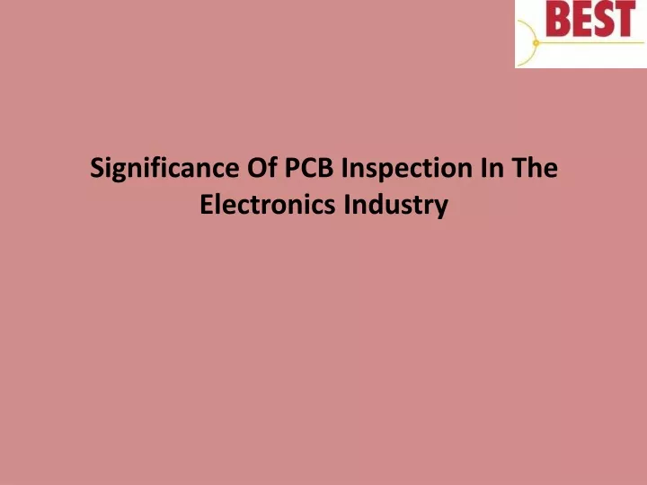 significance of pcb inspection in the electronics