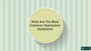 What Are the Most Common Depression Symptoms