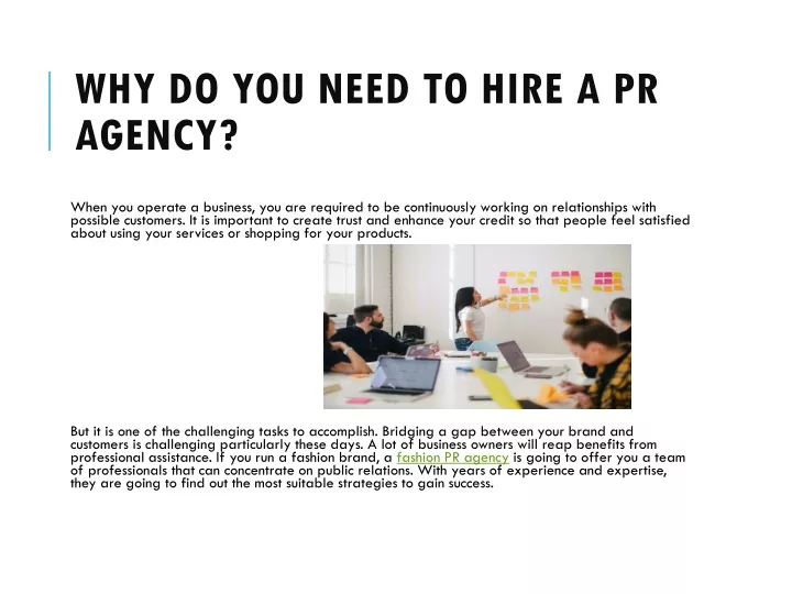 why do you need to hire a pr agency