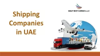 Shipping Companies in UAE