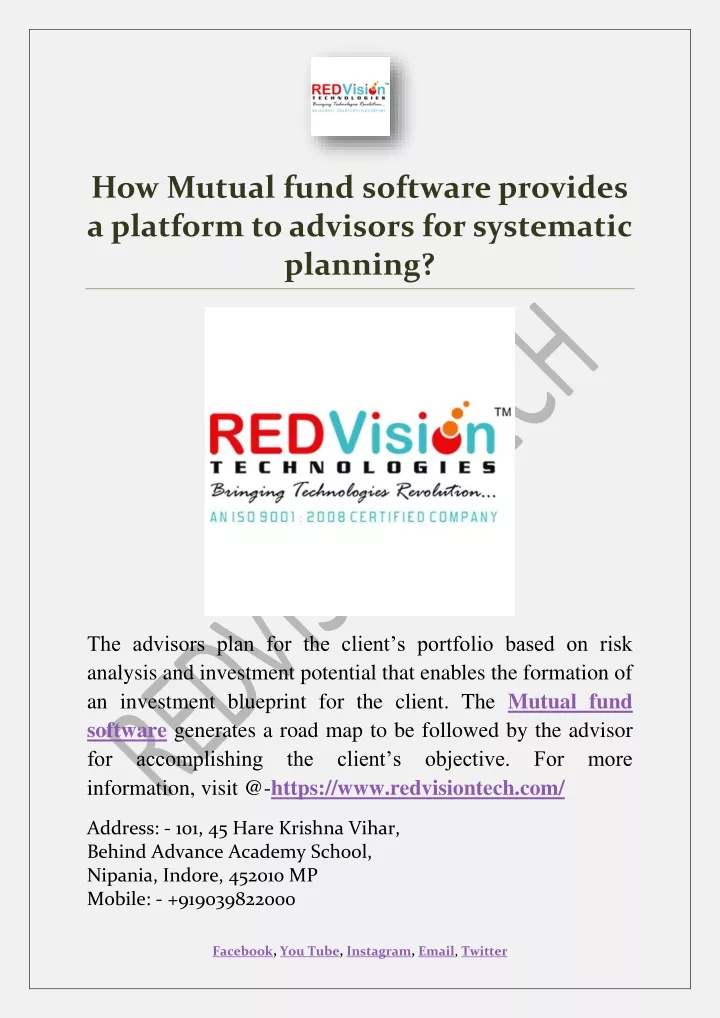 how mutual fund software provides a platform