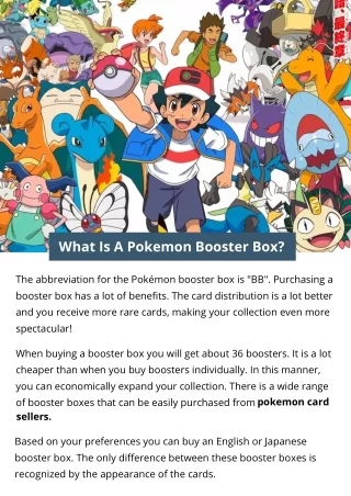 what is a pokemon booster box