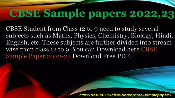 cbse sample papers 2022 23